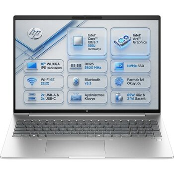 Hp Probook 460 G11 Intel Core Ultra 7-155U 24GB 1tb SSD 16″ Wuxga Freedos Laptop, Notebook B2PH5ES 004 - 1 TB - 24 GB