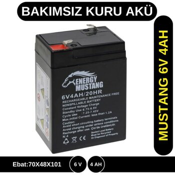Özgürce 6V 4AH Bakımsız Kuru Akü, Güçlü ve Güvenilir Performans