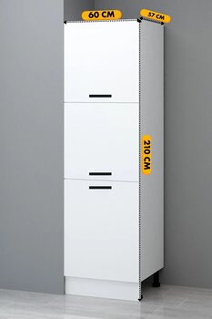 Fly Mobilya Fly 60 Cm Beyaz Melamin Boy Dolabı