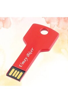 HediyesiBizdenKİŞİYE ÖZEL İSİM BASKILI METAL KUTULU METAL ANAHTAR USB BELLEK