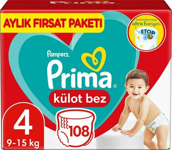 Prima Külot Bez 4 Beden 9-15 Kg 108'li