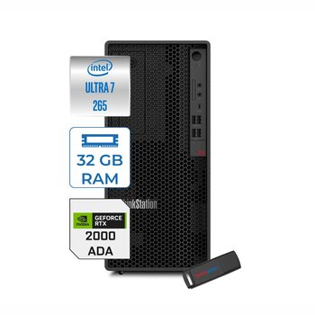Lenovo Thinkstation P2 Tower Gen2 Intel Core Ultra 7 265 32gb 1tb Ssd 16gb/Rtx2000 500w Platinum Windows 11 Home Masaüsüt Iş Istasyonu 30jq0037trh10 + Zettausb
