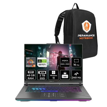 Asus Rog Strix G16 R9 9955hx 48gb 2tb Ssd Rtx5070ti/12gb 140w 240hz 16'' 2.5k W11p Gaming