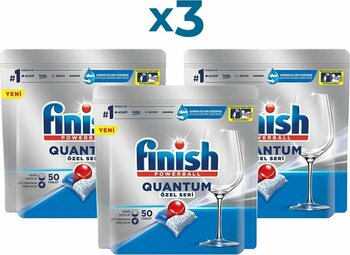 Finish Quantum Özel Seri Bulaşık Makinesi Tableti 50'li 3 * 150 Tablet