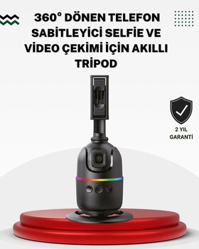 Sosyal Medya İçerikleri İçin Otomatik Yüz Takipli ° Döner Gimbal Stand