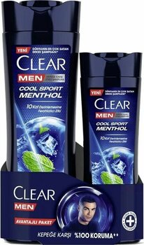 Clear Men Kepeğe Karşı Etkili Şampuan Cool Sport Menthol 350 Ml +180 Ml