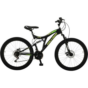 Salcano Hector 24 Md 24 Jant Disk Fren Çift Amortisörlü Bisiklet (140 ile 160 cm Arası Boy) - Siyah - Yeşil - Sarı
