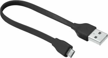 Flat Micro USB 20 cm Siyah Kablo