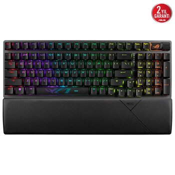 Asus Rog Strıx Scope Iı 96 Wl/Nx Snow/Abs/Tr Wıreless Oyuncu Klavyesi 3 Farklı Bağlantı Türkçe Tuş Dizilimi Rog Nx Snow Mekanik Swıtch Aura