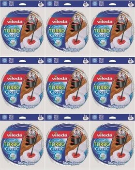 Vileda Turbo Yedek Mop Ucu %100 Mikrofiber 9 Lu Set Paspas