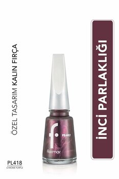 Flormar Sedefli Parlak Oje (Mor) - Pearly Nail Enamel - Pl418 Chrome Purple - 8682536035576