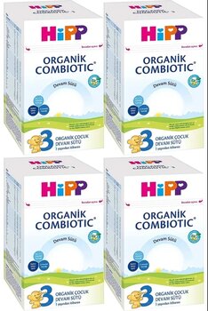 Hipp 3 Organik Combiotic Devam Sütü 800 Gr 4 Adet