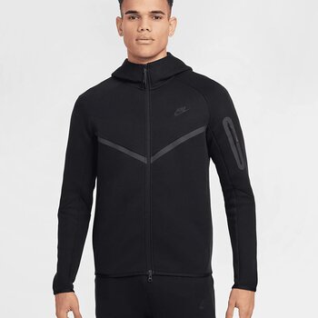 Nike Tech Full-Zip Windrunner Hoodie Erkek Siyah Sweatshirt