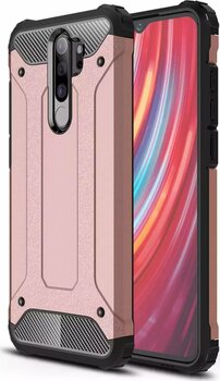 Microsonic Xiaomi Redmi Note 8 Pro Kılıf Rugged Armor Rose Gold