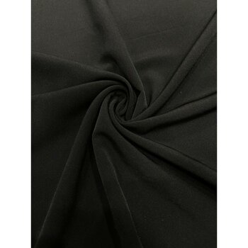 Kumaş Sever Krep Kumaş - 150 cm - 1 m - Siyah