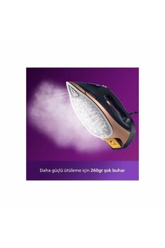 Philips Azur Yeni 7500 Seri Buharlı Ütü 300 ml 3200w Lacivert Gold DST7510/80
