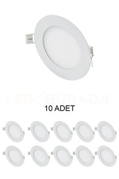 Cata Ct-5144 Slim Led Panel 3w Beyaz - 10’lu Paket