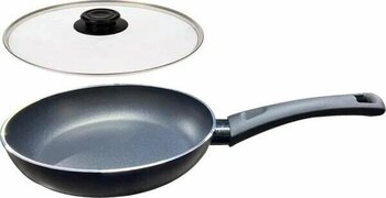 Mehtap Teflon Tava Lacivert 20 cm Cam Kapaklı