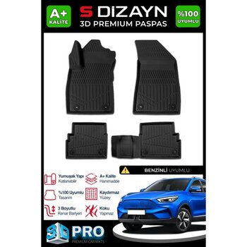 Modifiyecim  Mg Zs Benzinli 3D Pro Havuzlu Paspas 2021 Üzeri A+ Kalite 3DS-SDZ119 - Siyah