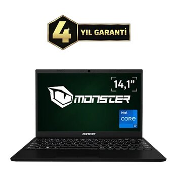 Monster Huma H4 V5.2.1 Black Intel Core i7 1255u 14.1" 16 GB RAM 1 TB SSD FHD Windows 11 Home Taşınabilir Bilgisayar