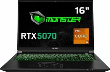 Monster Tulpar T6 V3.4 Intel Core i7-13700HX 16GB 500GB SSD RTX 5070 16" Siyah Oyun Dizüstü Bilgisayar