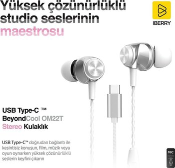 Iberry Type-C Beyondcool Kablolu Kulaklık - TYPE-C KABLOLU KULAKLIK - Siyah