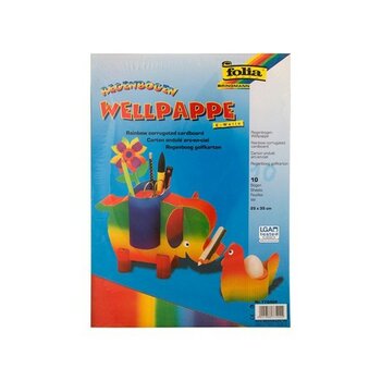 Folia Gökkuşağı Oluklu Karton - Renkli