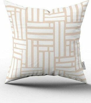 Cango Home Çift Taraflı Krem Beyaz Bohem Iskandinav Geometrik Desenli Dijital Baskılı Kırlent Kılıfı CGH1208 - 43 x 43 cm