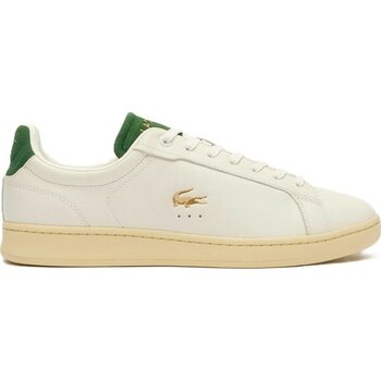 Lacoste Carnaby Pro Mens Leather Sneaker Hakiki Deri Günlük Spor Ayakkabı Krem - 43