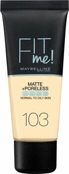 Maybelline New York Fit Me Matte + Poreless 103 Pure Ivory Matlaştırma Gözenek Sıkılaştırma Suya/Tere Dayanıklılık Var Fondöten