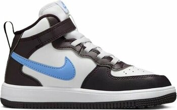 Nike Force 1 Mid Eaesyon Af1(Ps) Leather Unisex Sneaker Hakiki Deri Bilekli Günlük Spor Ayakkabı Beyaz - 26