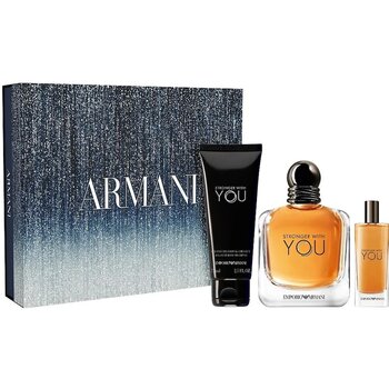 Emporio Armani Stronger With You Edt 100 Ml + Stronger With You Edt 15 Ml + Body Shampoo 75 Ml Erkek Parfüm Seti Baharat - Odunsu