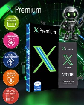 Xpremium Iphone 6 Batarya Pil Süper Yüksek Kapasiteli Güçlendirilmiş 2320 Mah