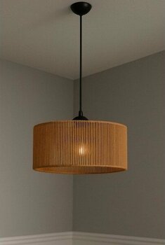 Jutual Dekor Doğal Jüt Bohem Rustik Avize Aralıklı Model - Hasır