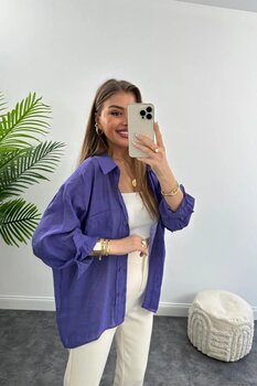 buqre's moda Lüx Kalite Basic Salaş Gömlek Standart Beden