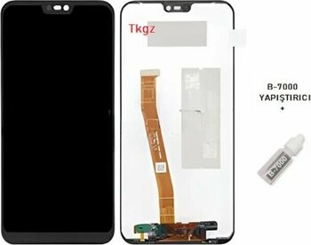 Tkgz - Huawei P20 Lite Uyumlu Lcd Ekran Dokunmatik Servis + B-7000 Çok Renkli