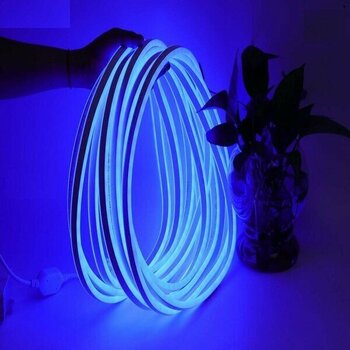 Ema Dükkan 12 Volt 3 Metre Mavi Neon Led Işık Prize Takılmaya Hazır Değil Esnek Silikon Şerit Led - 3 m