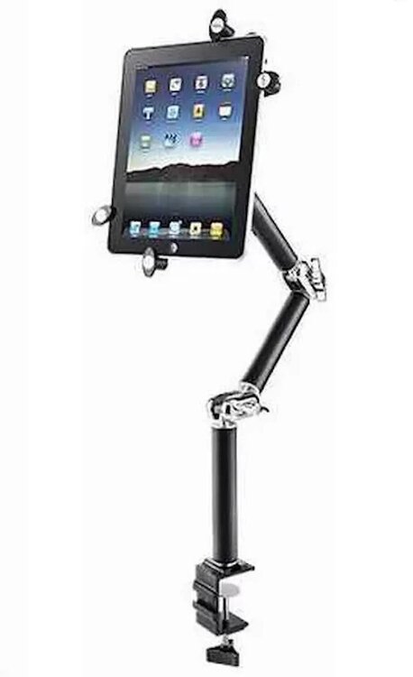 König Ts-30 Al Ayarlanabilir Katlanabilir Siyah Tablet Standı