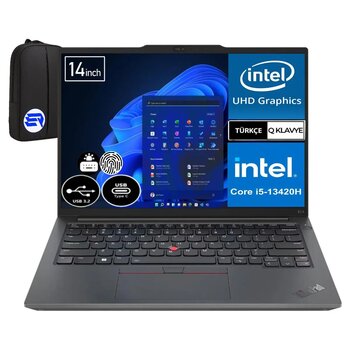 Lenovo Thinkpad E14 Gen 5 21jk00lctxep5 I5-13420h 24 Gb 1tb Ssd Uhd Graphics 14" Wuxga Win11 Pro + Elektropasaj Çanta