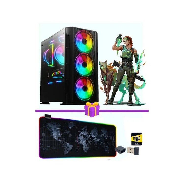Ramtech Dust X90 GTX1050Ti 16 GB RAM SSD 256 GB HDD+500 GB Intel Core i5-10400F Masaüstü Oyuncu Bilgisayarı