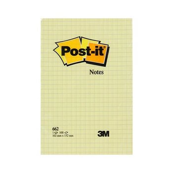3M Post-It Kanarya Sarısı 102 x 152 mm 662 Yapışkanlı Not Kağıdı
