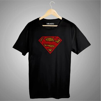 Siyah Superman Tişört Siyah 5xl