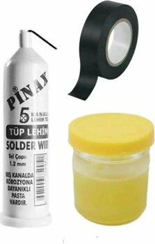 yunuskayatek Lehim İhtiyaç Seti Lehim Teli,Lehim Pastası,Elektrik Bandı 3 Parça Set