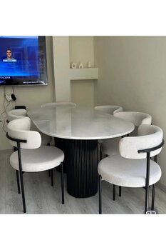 Home Gerçek Mermer Yemek Masa