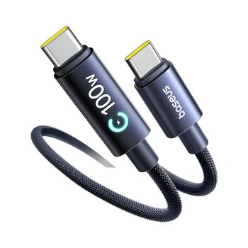 Baseus Lingxi 100w Type-c To Type-c Otomatik Akım Kesen Akıllı Hızlı Şarj Ve Data Kablosu 1m 100w Type-c To Type-c