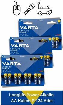 Varta Longlife Power Alkalin AA Kalem Pil 24 Adet