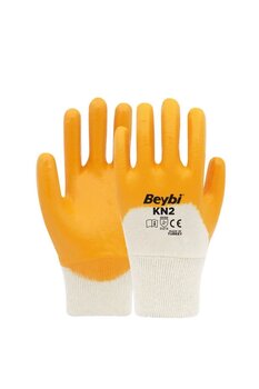 Beybi Kn2 Pamuk Astarlı Sarı Nitril Kaplı Iş Eldiveni 9 No 12 Çift