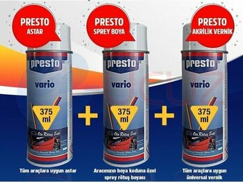 Presto Skoda Kod: Mato Kahverengi Presto Sprey Full Boya Seti (Boya + Vernik + Plastik Astar)