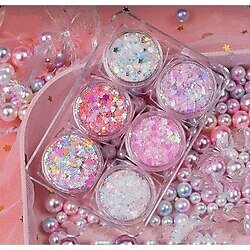 Hb Tasarım Glitter Simli Jel Far Simli Yüz ve Vücut Simi 6 Lı Set