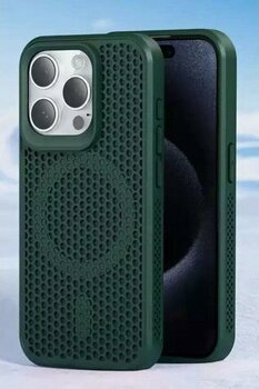 Iphone 15 Pro Fileli Kapak - Yeşil